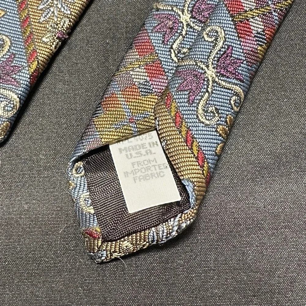Bracers Tie Floral Geometric Paisley Print‎ Spring Daisies Woven Summer Colorful